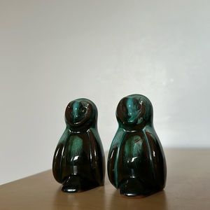 Vintage Blue Mountain Pottery Owl Figurines